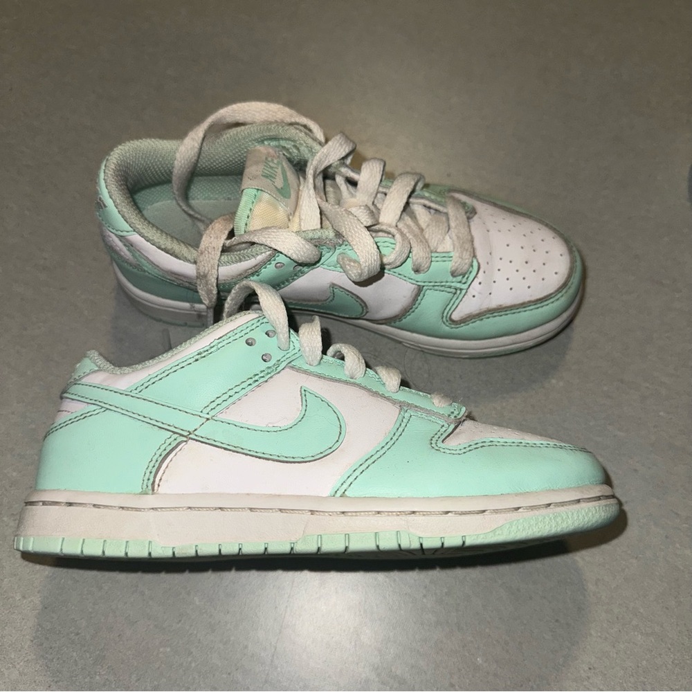 Nike Kids' Mint Green and White Sneakers